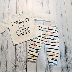 Flowered Baby Girl Outfit